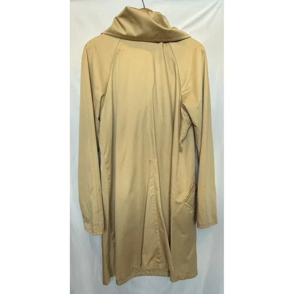 Lilly Pulitzer Womens Qynn Tan Gold Button Belted Trench Coat Size XL Classic - Picture 4 of 9